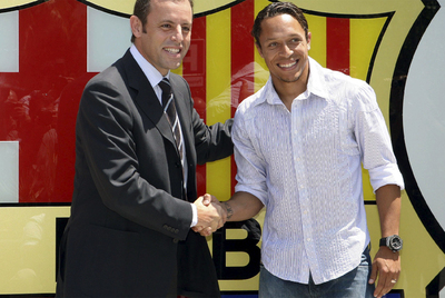 Adriano y Rosell, esta mañana en Barcelona