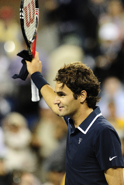 Federer, a la finalización del partido.