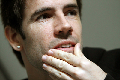 Albelda, durante una entrevista.