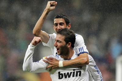 Gonzalo Higuaín celebra un gol esta temporada.
