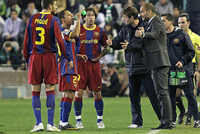 Guardiola abronca a sus jugadores