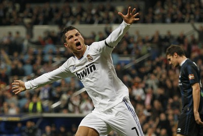 Cristiano Ronaldo celebra su segundo gol ante la Real Sociedad.