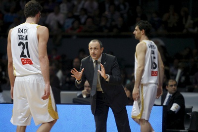 Ettore Messina, durante un partido de la ACB esta temporada.