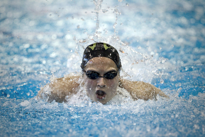 Judit Ignacio, durante la prueba en la que ha batido el récord de España.