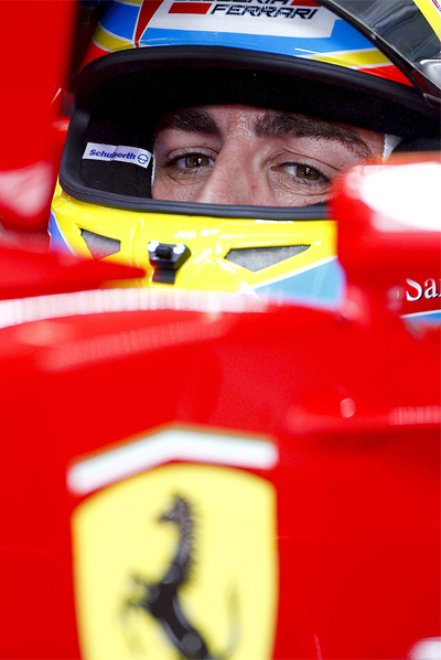 Fernando Alonso, durante la sesión de clasificación.