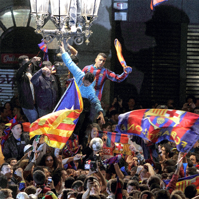 Una veintena de detenidos en la celebración de la victoria del Barça