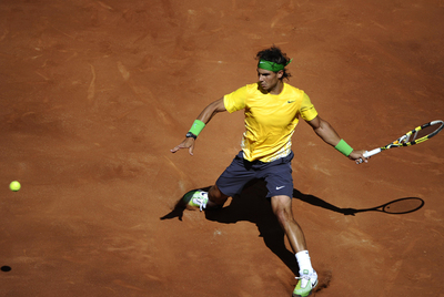 Nadal, durante el encuentro