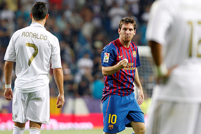 Messi, en un instante del duelo contra el Madrid.