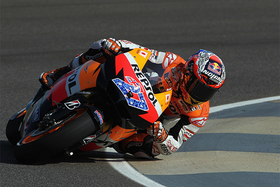 Stoner, durante la sesión de clasificación.