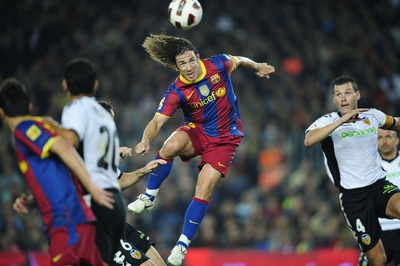 Puyol, en un partido de la temporada pasada frente al Valencia.