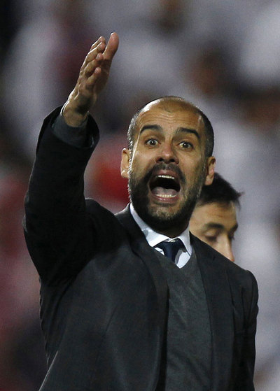 Guardiola, durante el partido.