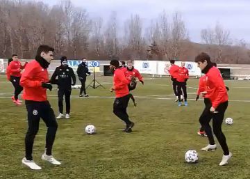 Entrenamiento del Cultural Deportiva Leonesa. © Twitter del equipo
