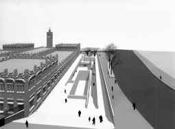 Isozaki firma con una escultura el acabado de la Fàbrica Casaramona