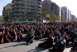 La huelga de los conductores de autobús cogió a los barceloneses por sorpresa