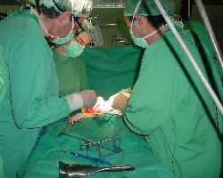 Intervención de las pequeñas Fátima y Amina, ayer en el hospital de la Paz en Madrid.