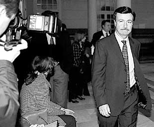 Juan García Ruiz, a su entrada, ayer, en la sala de vistas.