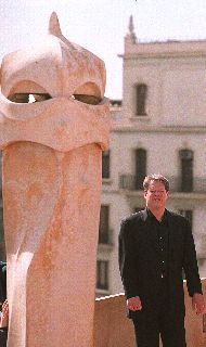 Al Gore durante su visita de ayer al edificio de La Pedrera.