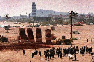 La playa de la Nova Mar Bella acoge la Feria de Abril en Barcelona.