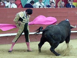 Una revolera de El Califa al segundo toro de la tarde.
