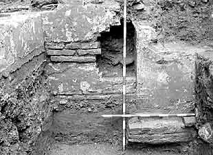 Un aspecto de las excavaciones arqueológicas en el Archivo de Indias.