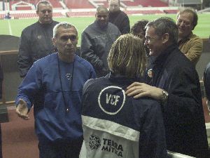 Mendieta con Ranieri y Cúper.