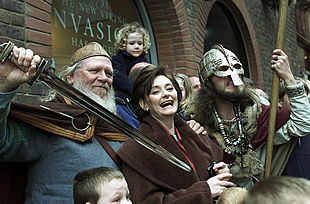Cherie Blair, durante su visita a la ciudad de York.