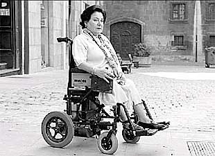 La presidenta de la Coordinadora de Disminuidos Físicos de Navarra, Ana María Geredian.