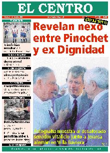 La foto de Pinochet tomada en 1987 en la Colonia Dignidad, publicada por el periódico  El Centro,  de Talca.