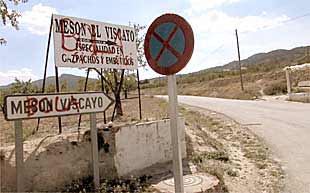 Camino en el que se juega la  bola a braç  en Castalla.