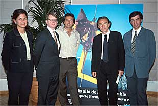 De izquierda a derecha, Sonia Jackson, David Haslingden, Jesús Rivas, José M. Lorenzo y Pablo Romero.