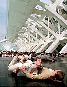 Un momento del Día Internacional de la Danza, celebrado ayer, en la Ciudad de las Artes y las Ciencias.