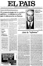 Editorial:    La edad de nuestra democracia    rn Especial: 25 años de EL PAÍS   rn Gráfico animado: La primera portada 25 años después 