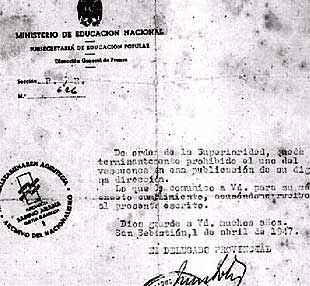 Sabino Arana kultur elkargoak jaso duen agirietako bat.