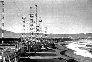 Imagen de las instalaciones de Radio Liberty en la playa de Pals.