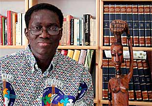 Miguel Ángel Kofi Kambire, ayer, en Sevilla.