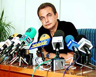 Rodríguez Zapatero, en una reciente rueda de prensa.