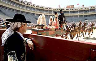 Imagen de la exhibición de ayer en Las Ventas.