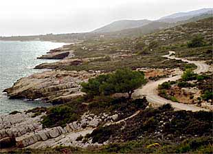 Cortados de la costa castellonense en la Serra d'Irta.