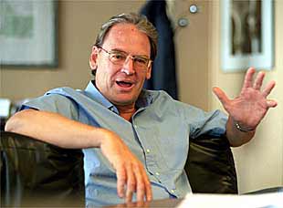 El consejero delegado de Iberia, Ángel Mullor, durante la entrevista.