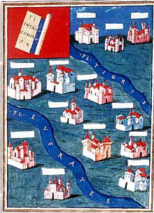Mapa del códice  Descriptio Orvis terrarum , del siglo XV. (Biblioteca Nacional).