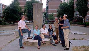 De izquierda a derecha, Lorenzo Romero, Felisa Sánchez, José Manuel Álvarez, Encarnación Martín, Alejandro Caballero, Isidoro Millán y Cándido Fernández.