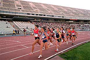Un momento de las pruebas de atletismo celebradas en  La Peineta .
