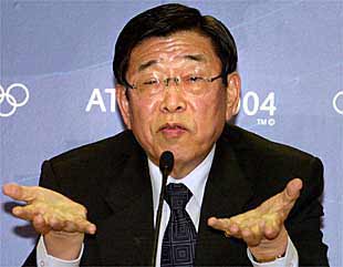 Kim, en Atenas, en abril, como presidente de taekwondo.