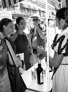 Degustación de vinos de Málaga.