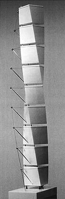 Una maqueta del Turning Torso, proyecto de de Santiago Calatrava.