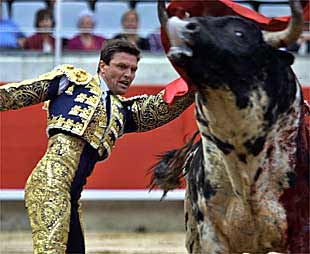 Espartaco, ayer, en la que fue su última corrida en Barcelona antes de su despedida definitiva, en septiembre.