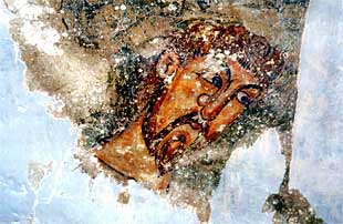 Imagen de Caín, descubierta en Sant Climent de Taüll.