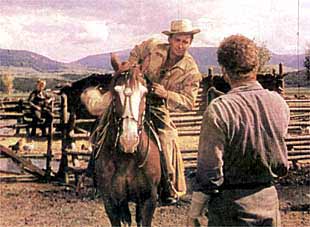Alan Ladd, en una imagen del filme Raíces profundas, dirigido por George Stevens.