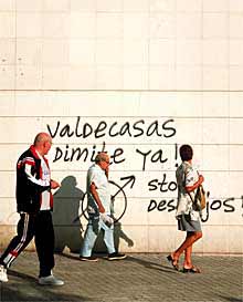 Pintadas en Barcelona contra la delegada del Gobierno.