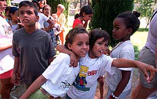 Fiesta de los saharauis ayer.